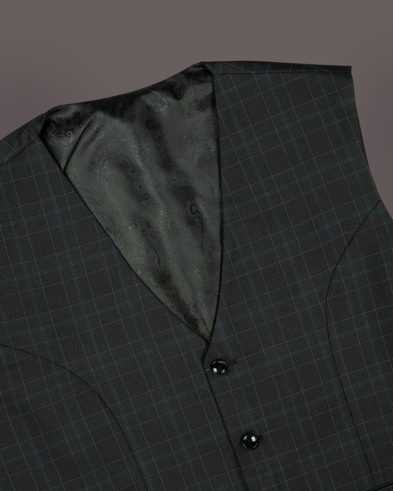 Blackcurrant Windowpane Wool Rich Suit