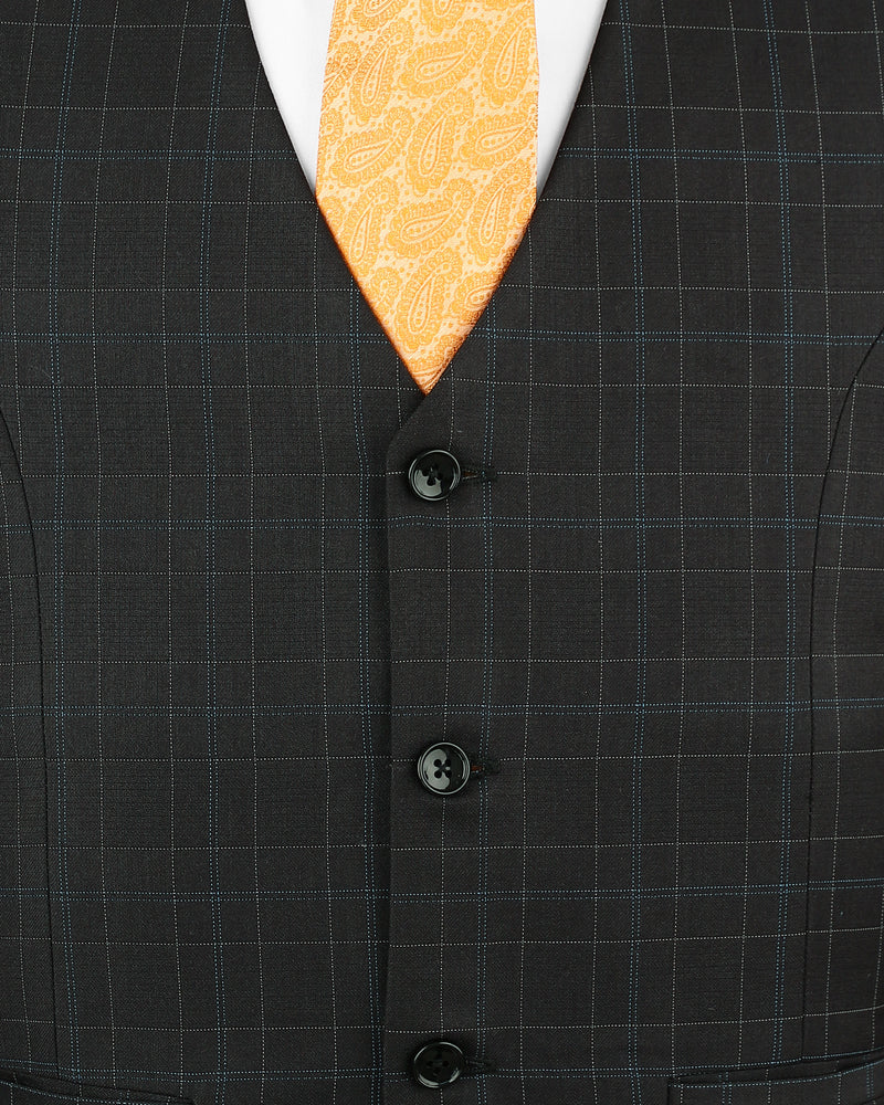 Blackcurrant Windowpane Wool Rich Suit