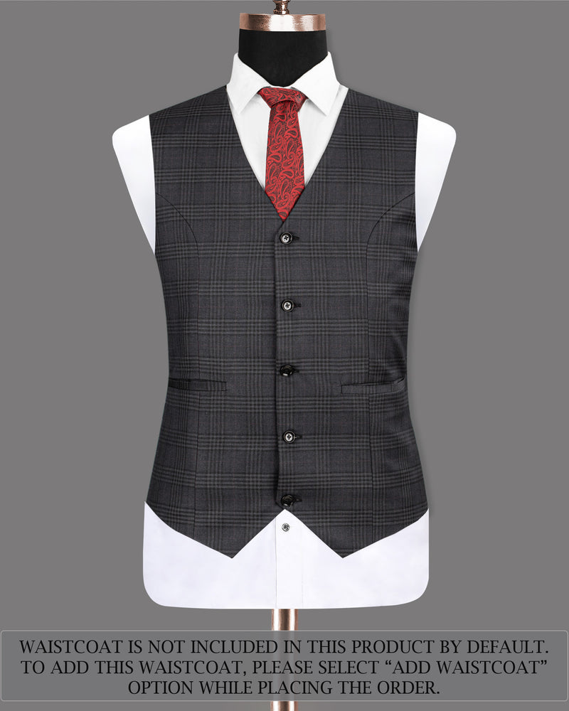 Thunder Gray Windowpane Wool Rich Suit