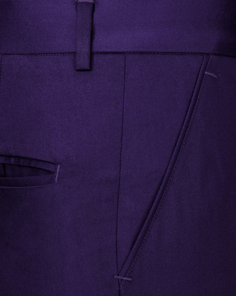 Space Blue Wool Rich Bandhgala/Mandarin Suit
