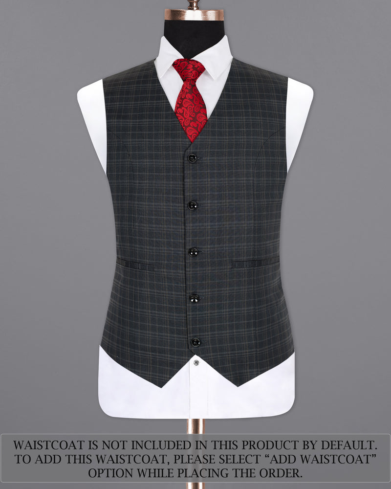 Shark Gray Plaid Wool Rich Suit