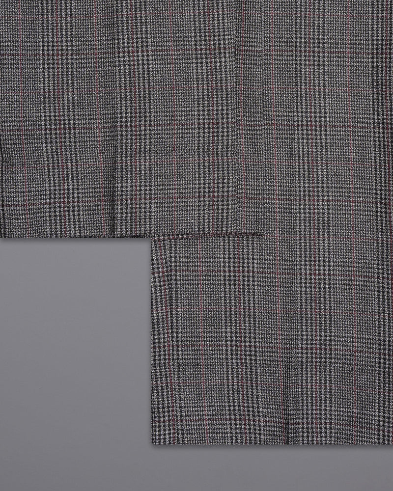 Scorpion Grey Subtle Plaid DouSTe Breasted Wool Rich Suit ST1365-DB-36, ST1365-DB-38, ST1365-DB-40, ST1365-DB-42, ST1365-DB-44, ST1365-DB-46, ST1365-DB-48, ST1365-DB-50, ST1365-DB-52, ST1365-DB-54, ST1365-DB-56, ST1365-DB-58, ST1365-DB-60