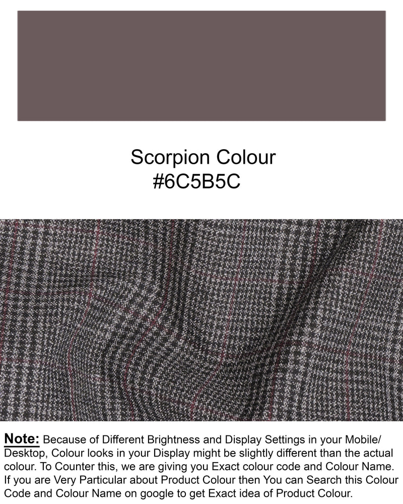 Scorpion Grey Subtle Plaid DouSTe Breasted Wool Rich Suit ST1365-DB-36, ST1365-DB-38, ST1365-DB-40, ST1365-DB-42, ST1365-DB-44, ST1365-DB-46, ST1365-DB-48, ST1365-DB-50, ST1365-DB-52, ST1365-DB-54, ST1365-DB-56, ST1365-DB-58, ST1365-DB-60