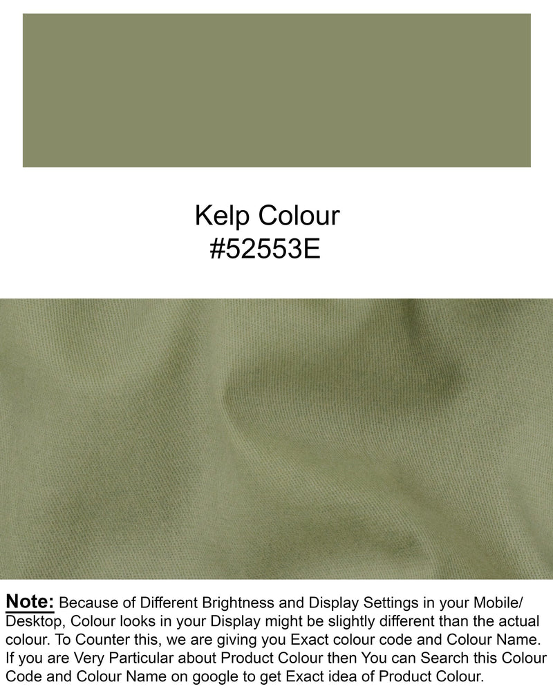 Kelp Green Heavyweight DouSTe-Breasted Premium Cotton Suit ST1374-DB-36, ST1374-DB-38, ST1374-DB-40, ST1374-DB-42, ST1374-DB-44, ST1374-DB-46, ST1374-DB-48, ST1374-DB-50, ST1374-DB-52, ST1374-DB-54, ST1374-DB-56, ST1374-DB-58, ST1374-DB-60