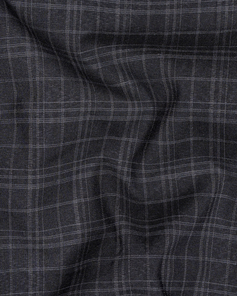 Star Dust and Shark Grey Plaid Cross Button Bandhgala Wool rich Suit ST1408-CBG-36, ST1408-CBG-38, ST1408-CBG-40, ST1408-CBG-42, ST1408-CBG-44, ST1408-CBG-46, ST1408-CBG-48, ST1408-CBG-50, ST1408-CBG-52, ST1408-CBG-54, ST1408-CBG-56, ST1408-CBG-58, ST1408-CBG-60