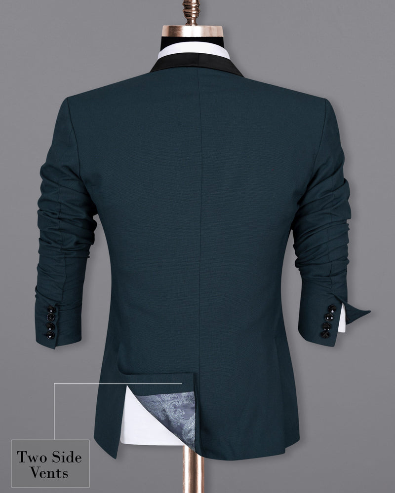 Biscay Blue Wool Rich Tuxedo Suit