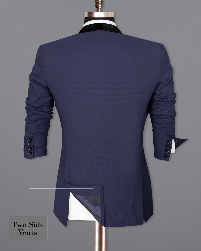 Valhalla Blue subtle plaid Wool Rich Tuxedo Suit