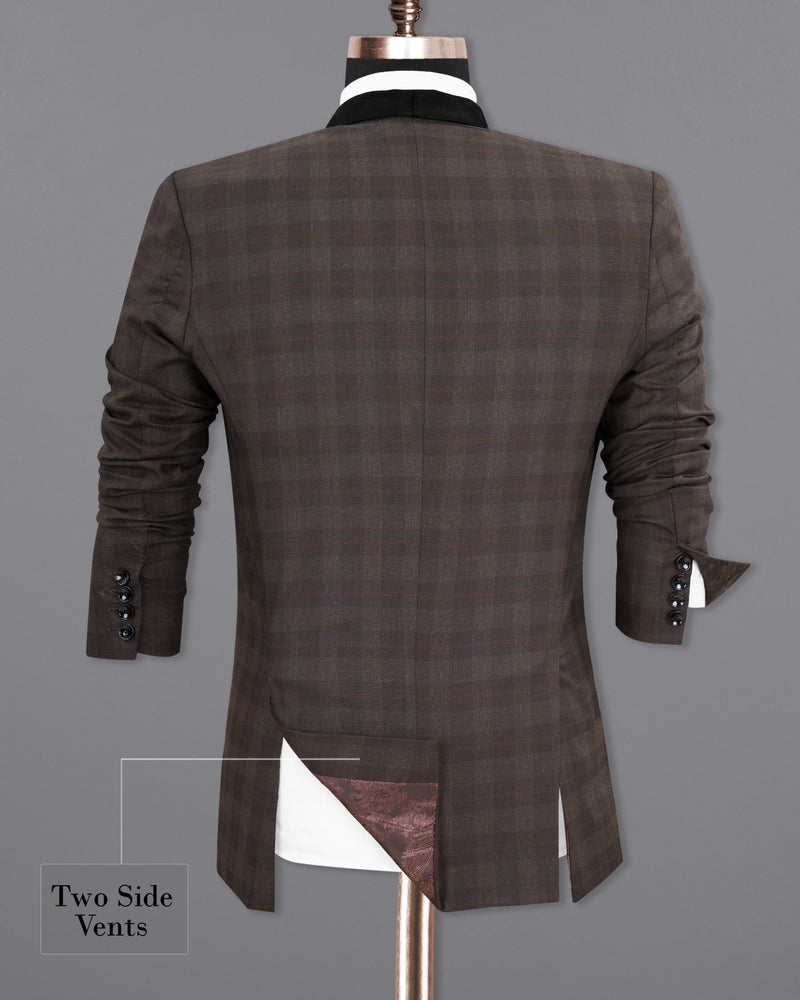 Thunder and Spice Brown Plaid Wool Rich Tuxedo Suit ST1458-BKL-36,ST1458-BKL-38,ST1458-BKL-40,ST1458-BKL-42,ST1458-BKL-44,ST1458-BKL-46,ST1458-BKL-48,ST1458-BKL-50,ST1458-BKL-52,ST1458-BKL-54,ST1458-BKL-56,ST1458-BKL-58,ST1458-BKL-60