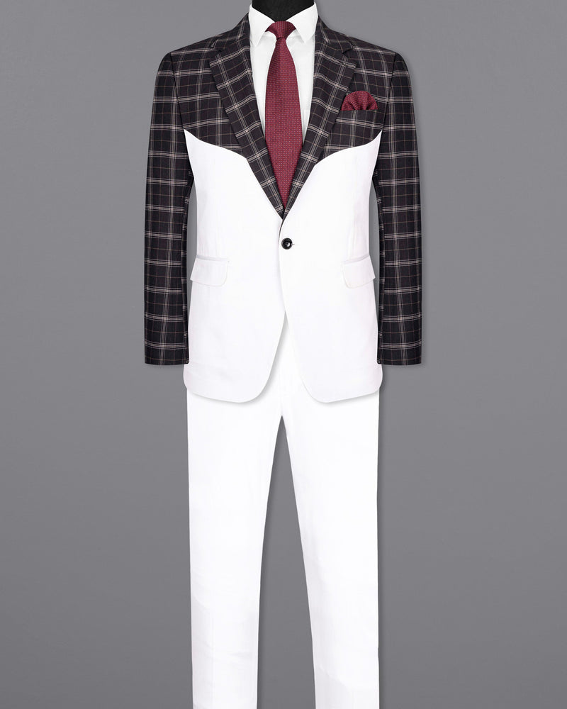 Jade STack windowpane wirh White Wool Rich Designer Suit ST1485-D26-36, ST1485-D26-38, ST1485-D26-40, ST1485-D26-42, ST1485-D26-44, ST1485-D26-46, ST1485-D26-48, ST1485-D26-50, ST1485-D26-52, ST1485-D26-54, ST1485-D26-56, ST1485-D26-58, ST1485-D26-60b