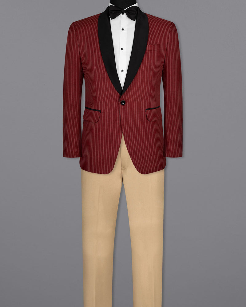 Persian Plum Red Striped Wool Rich Tuxedo Suit ST1512-BKL-36, ST1512-BKL-38, ST1512-BKL-40, ST1512-BKL-42, ST1512-BKL-44, ST1512-BKL-46, ST1512-BKL-48, ST1512-BKL-50, ST1512-BKL-52, ST1512-BKL-54, ST1512-BKL-56, ST1512-BKL-58, ST1512-BKL-60