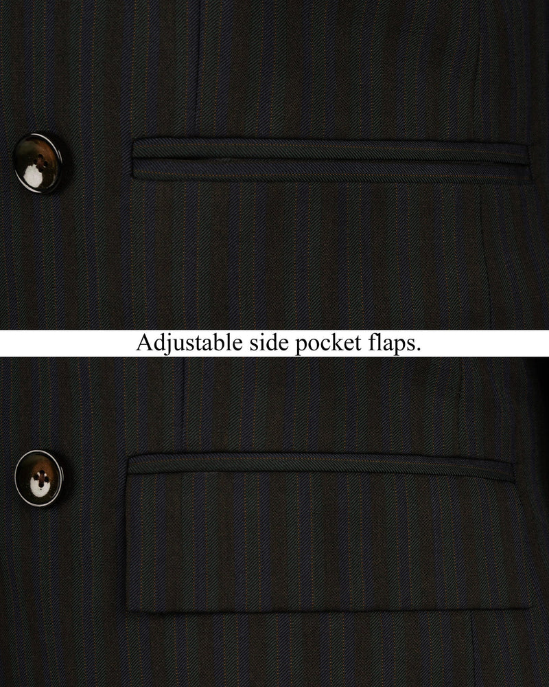 Wood Bean Striped Wool Rich Double Breasted Suit ST1535-DB-36, ST1535-DB-38, ST1535-DB-40, ST1535-DB-42, ST1535-DB-44, ST1535-DB-46, ST1535-DB-48, ST1535-DB-50, ST1535-DB-52, ST1535-DB-54, ST1535-DB-56, ST1535-DB-58, ST1535-DB-60