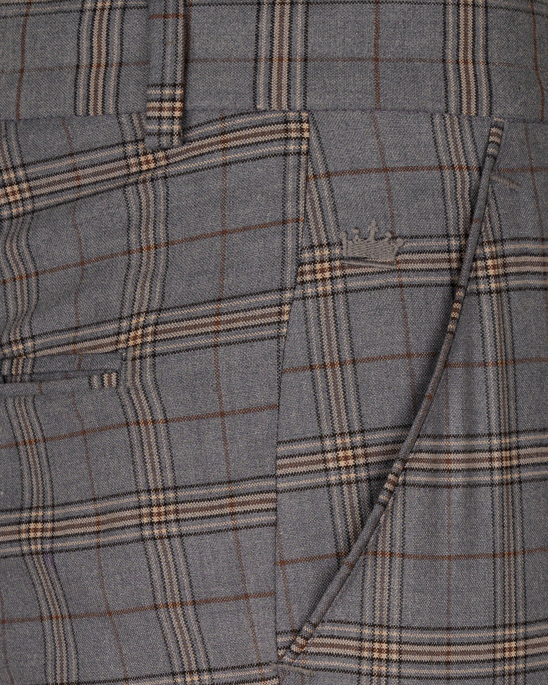 Chicago Gray Super fine Plaid Double Breasted Wool Rich Suit ST1604-DB-4B-36, ST1604-DB-4B-38, ST1604-DB-4B-40, ST1604-DB-4B-42, ST1604-DB-4B-44, ST1604-DB-4B-46, ST1604-DB-4B-48, ST1604-DB-4B-50, ST1604-DB-4B-52, ST1604-DB-4B-54, ST1604-DB-4B-56, ST1604-DB-4B-58, ST1604-DB-4B-60