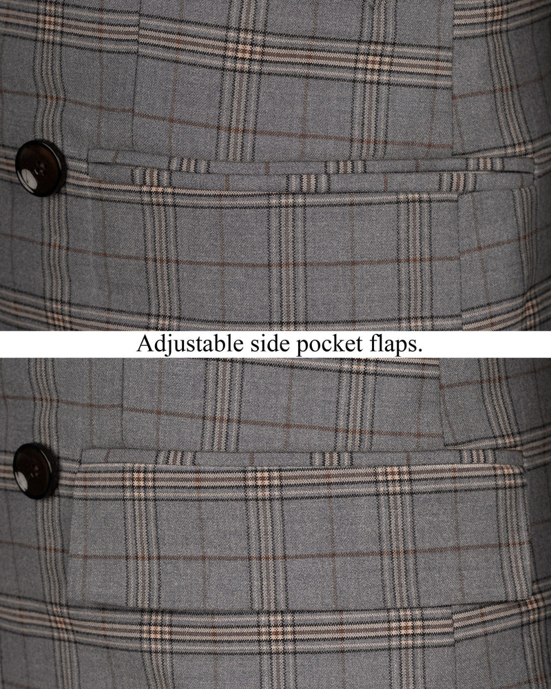 Chicago Gray Super fine Plaid Double Breasted Wool Rich Suit ST1604-DB-4B-36, ST1604-DB-4B-38, ST1604-DB-4B-40, ST1604-DB-4B-42, ST1604-DB-4B-44, ST1604-DB-4B-46, ST1604-DB-4B-48, ST1604-DB-4B-50, ST1604-DB-4B-52, ST1604-DB-4B-54, ST1604-DB-4B-56, ST1604-DB-4B-58, ST1604-DB-4B-60