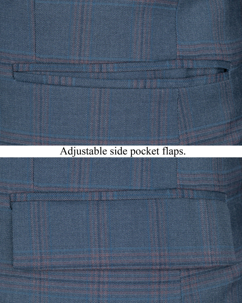 Pickled Bluewood Super fine Checkered Double Breasted Woolrich Suit ST1626-DB-2B-36, ST1626-DB-2B-38, ST1626-DB-2B-40, ST1626-DB-2B-42, ST1626-DB-2B-44, ST1626-DB-2B-46, ST1626-DB-2B-48, ST1626-DB-2B-50, ST1626-DB-2B-52, ST1626-DB-2B-54, ST1626-DB-2B-56, ST1626-DB-2B-58, ST1626-DB-2B-60