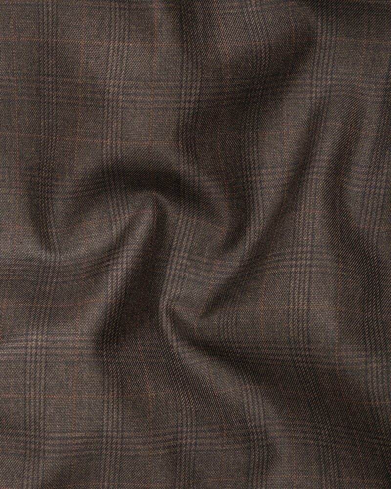 Wenge Brown Subtle Plaid Double Breasted Suit ST1716-DB-36, ST1716-DB-38, ST1716-DB-40, ST1716-DB-42, ST1716-DB-44, ST1716-DB-46, ST1716-DB-48, ST1716-DB-50, ST1716-DB-52, ST1716-DB-54, ST1716-DB-56, ST1716-DB-58, ST1716-DB-60