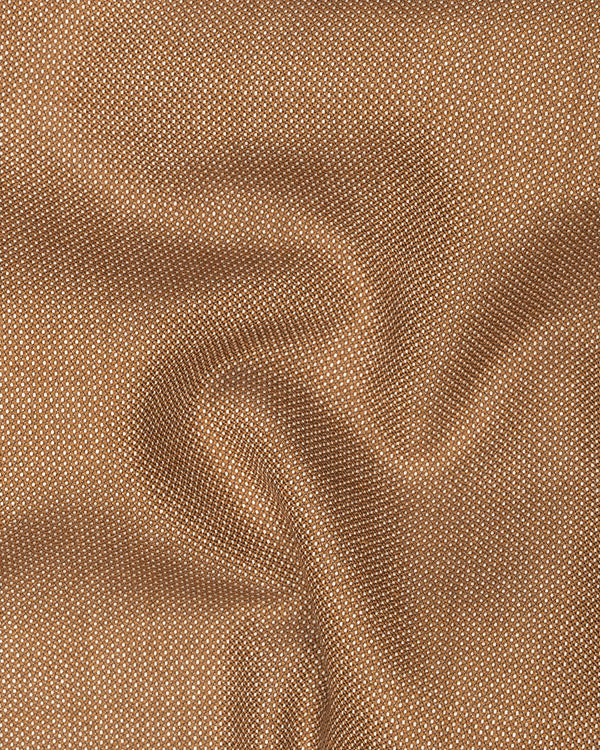 Brownish Dobby Textured Suit