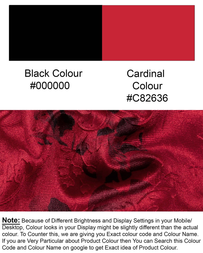 Cardinal Red Floral Textured Designer Tuxedo Suit ST1767-BKL-36, ST1767-BKL-38, ST1767-BKL-40, ST1767-BKL-42, ST1767-BKL-44, ST1767-BKL-46, ST1767-BKL-48, ST1767-BKL-50, ST1767-BKL-52, ST1767-BKL-54, ST1767-BKL-56, ST1767-BKL-58, ST1767-BKL-60