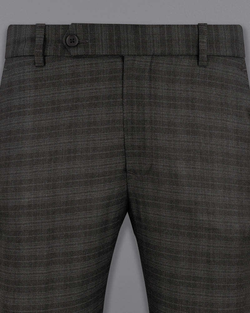 Iridium Grey Subtle Plaid Double Breasted Suit