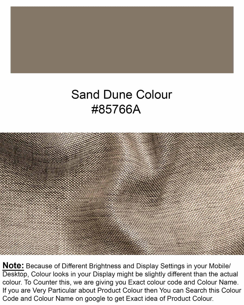 Sand Dune Cross-Buttoned Bandhgala Designer Suit