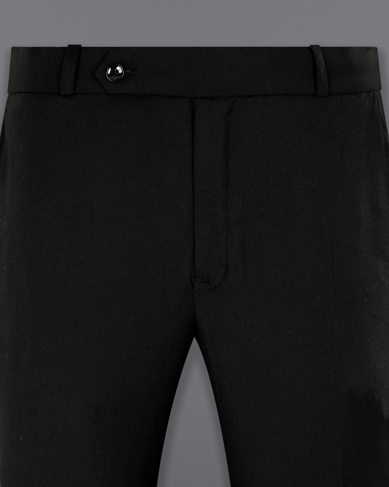 Jade Black With horizontal stitches Bandhgala Designer Suit