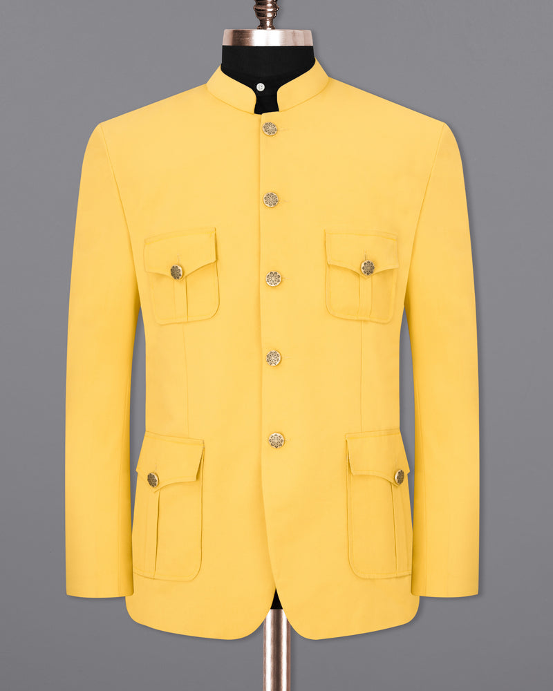 Rob Roy Yellow Bandhgala Sports Suit