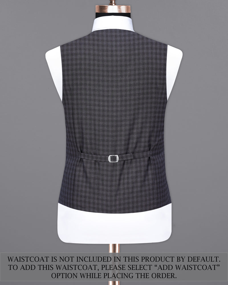 Tuna Gray Plaid Single Breasted Plaid Sports Suit