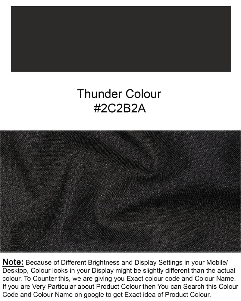 Thunder Black Cross-Buttoned Bandhgala Suit ST1863-CBG2-36, ST1863-CBG2-38, ST1863-CBG2-40, ST1863-CBG2-42, ST1863-CBG2-44, ST1863-CBG2-46, ST1863-CBG2-48, ST1863-CBG2-50, ST1863-CBG2-52, ST1863-CBG2-54, ST1863-CBG2-56, ST1863-CBG2-58, ST1863-CBG2-60
