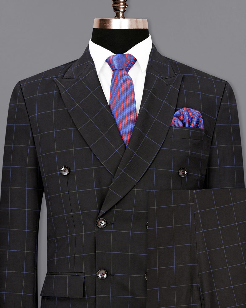 Thunder Windowpane Double Breasted Suit