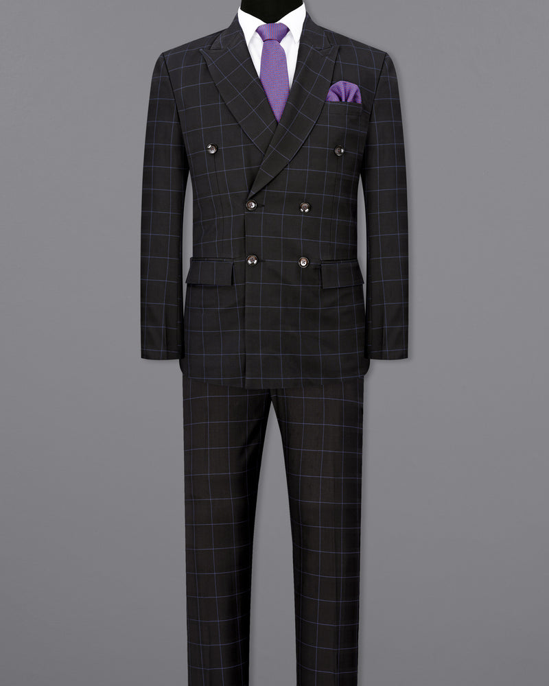 Thunder Windowpane Double Breasted Suit