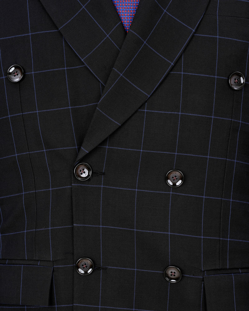 Thunder Windowpane Double Breasted Suit