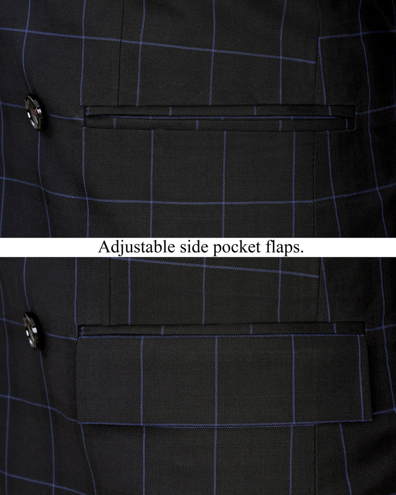 Thunder Windowpane Double Breasted Suit