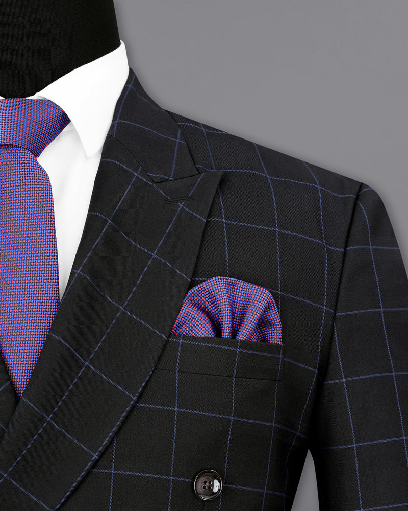 Thunder Windowpane Double Breasted Suit