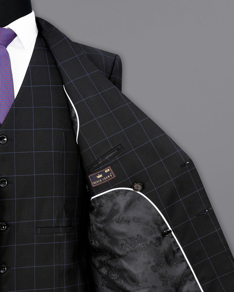 Thunder Windowpane Double Breasted Suit