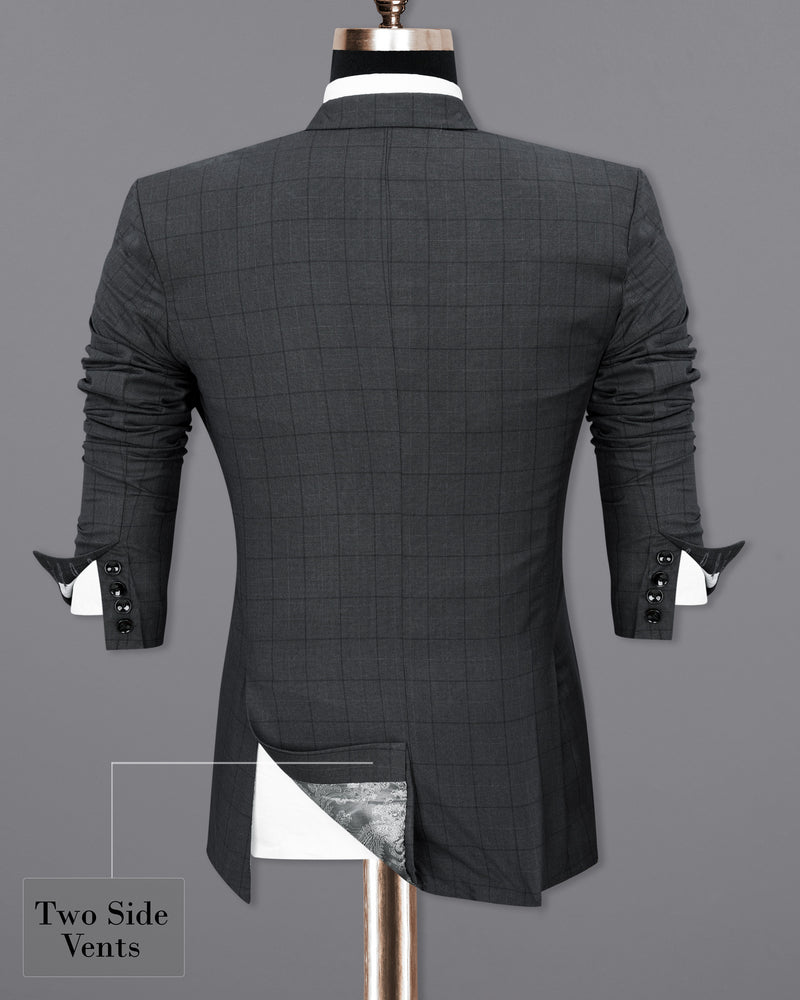 Gravel Grey With Zeus Windowpane Suit