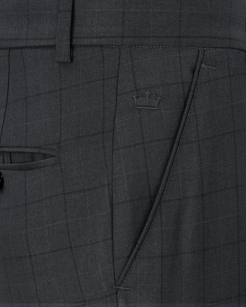 Gravel Grey With Zeus Windowpane Suit