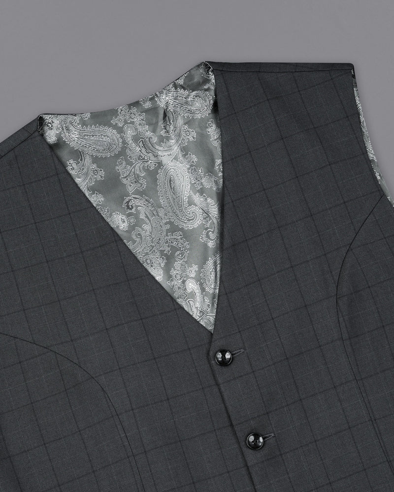 Gravel Grey With Zeus Windowpane Suit