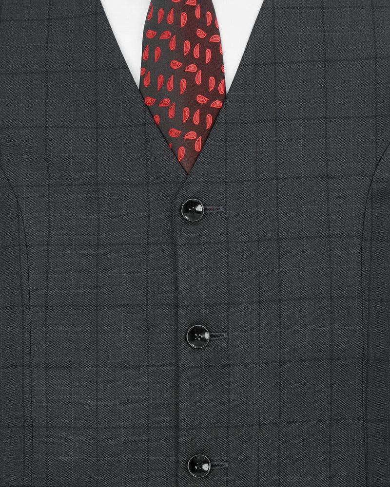 Gravel Grey With Zeus Windowpane Suit