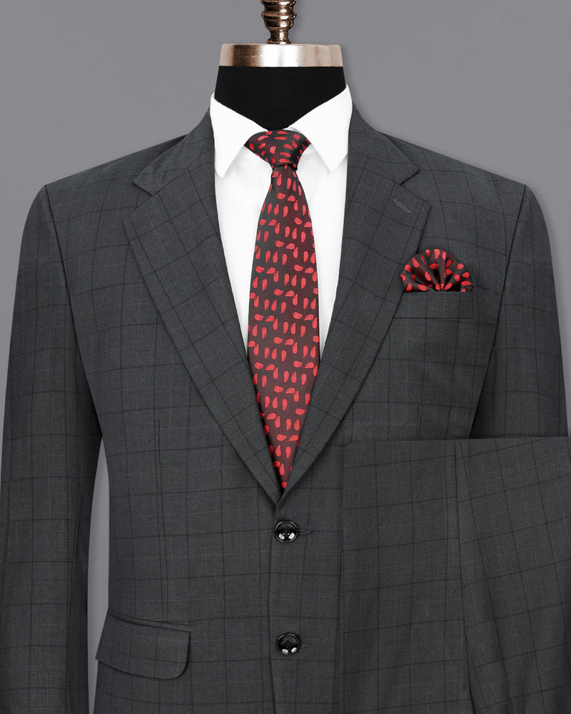 Gravel Grey With Zeus Windowpane Suit