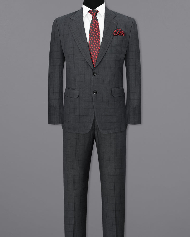 Gravel Grey With Zeus Windowpane Suit