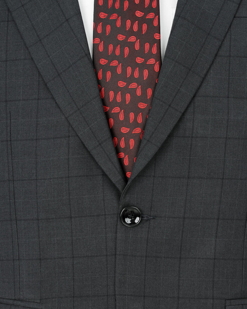 Gravel Grey With Zeus Windowpane Suit