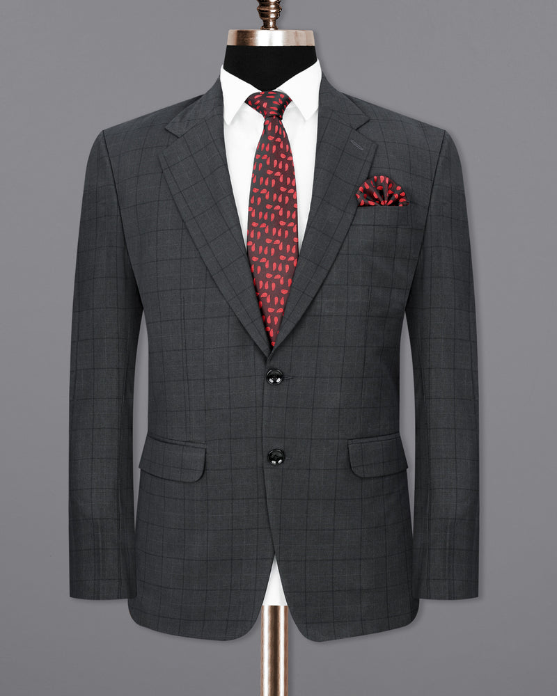 Gravel Grey With Zeus Windowpane Suit