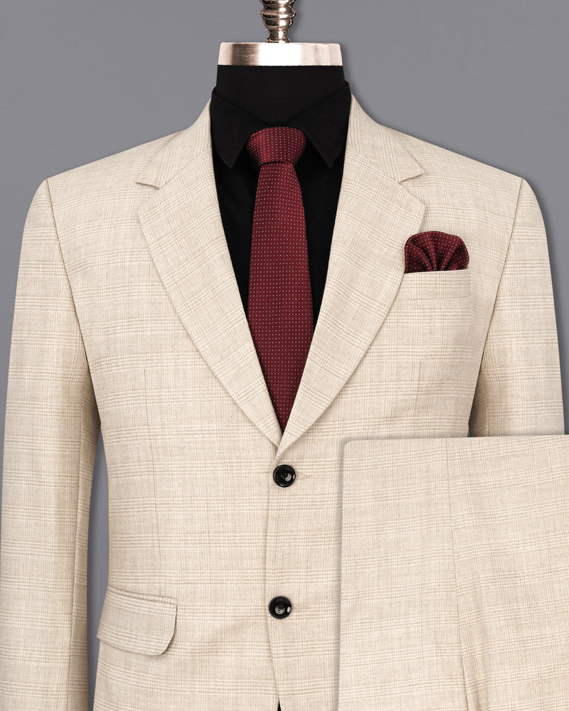 Merino Brown Plaid Suit