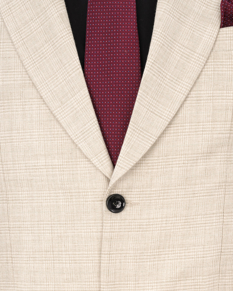 Merino Brown Plaid Suit