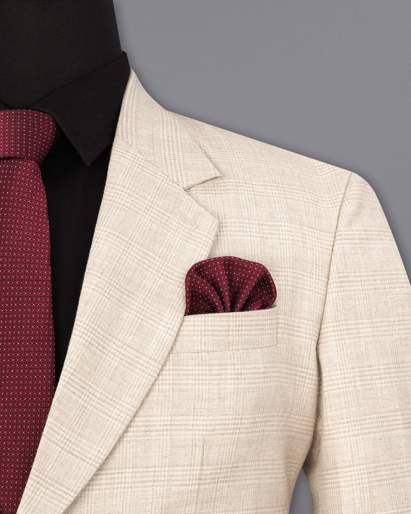 Merino Brown Plaid Suit