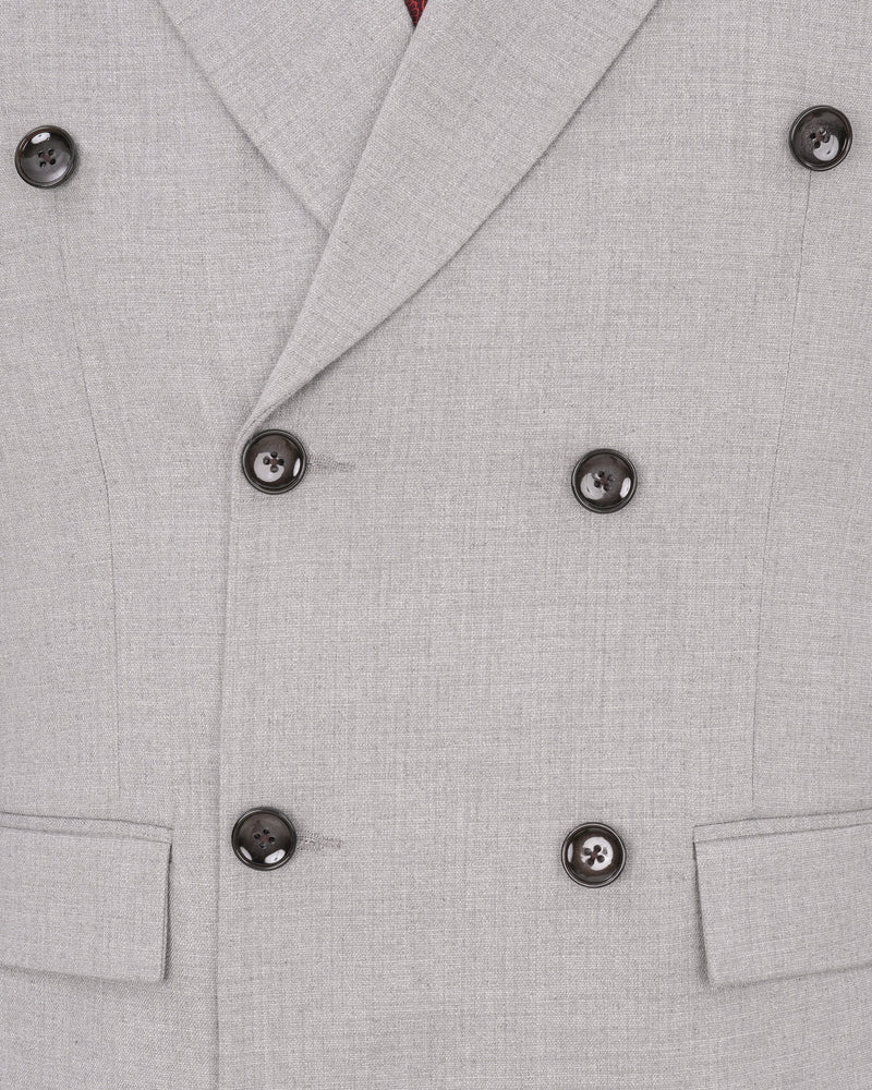Pearl Slate Gray Double Breasted Suit