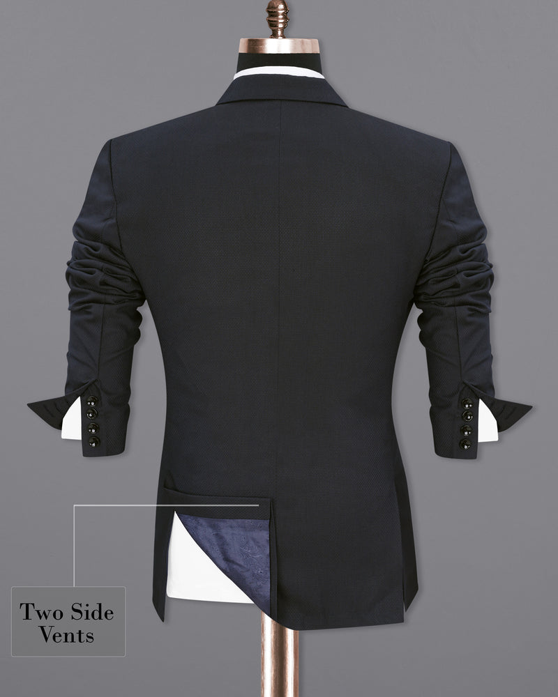 Mirage Blue Diamond Textured Single Breasted Suit