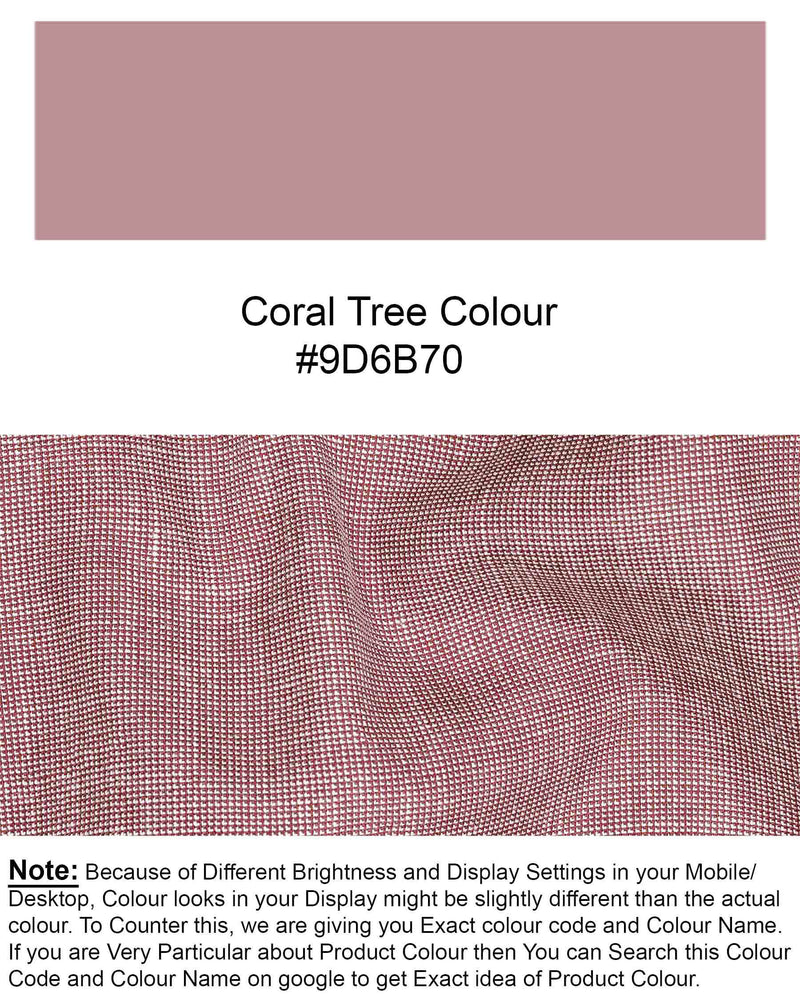 Coral Tree Red Single Breasted Suit