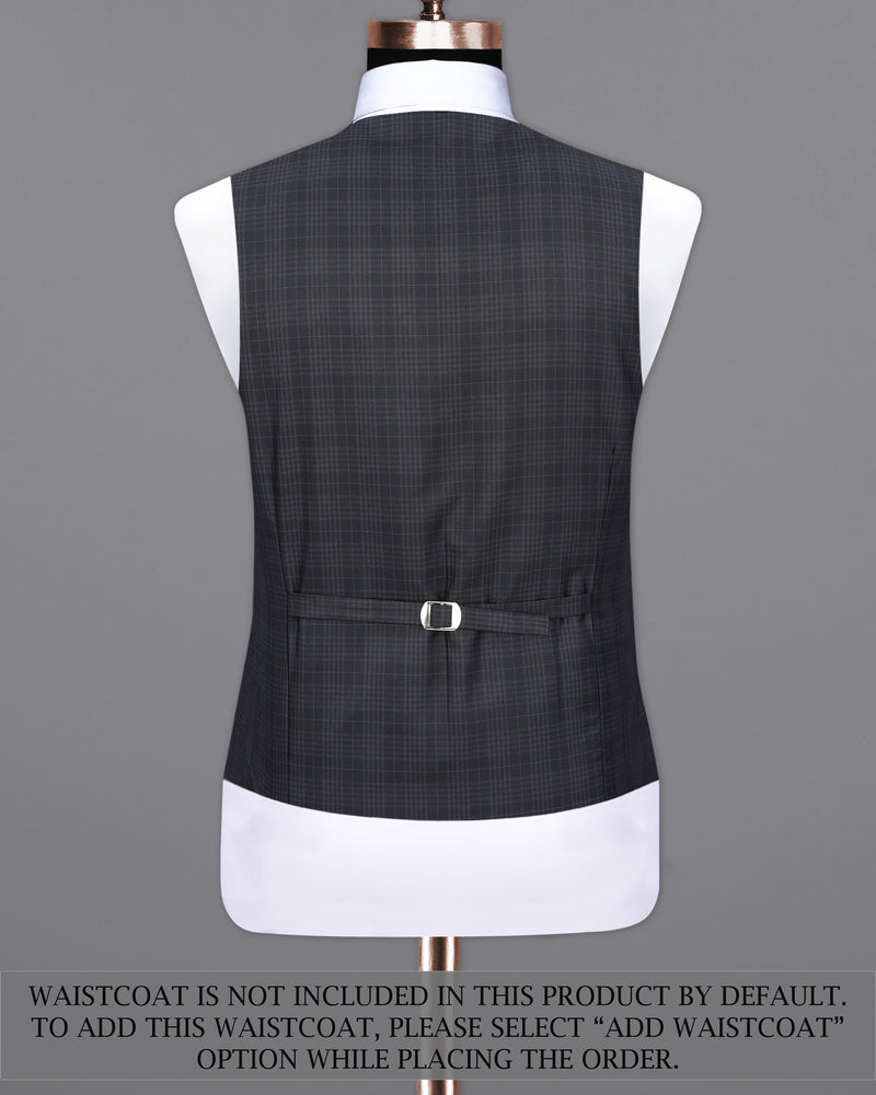 Rangoon Black Plaid Double Breasted Suit