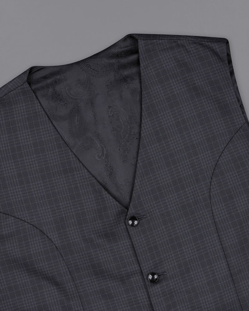 Rangoon Black Plaid Double Breasted Suit