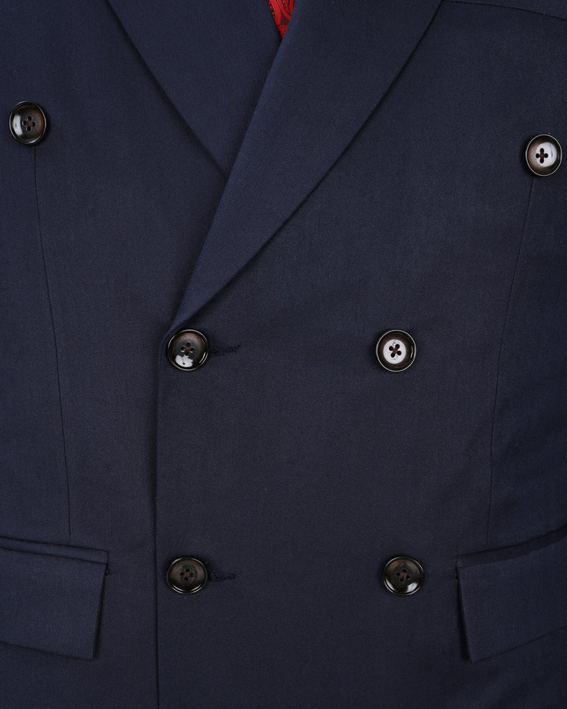 Firefly Navy Blue Double-Breasted Suit